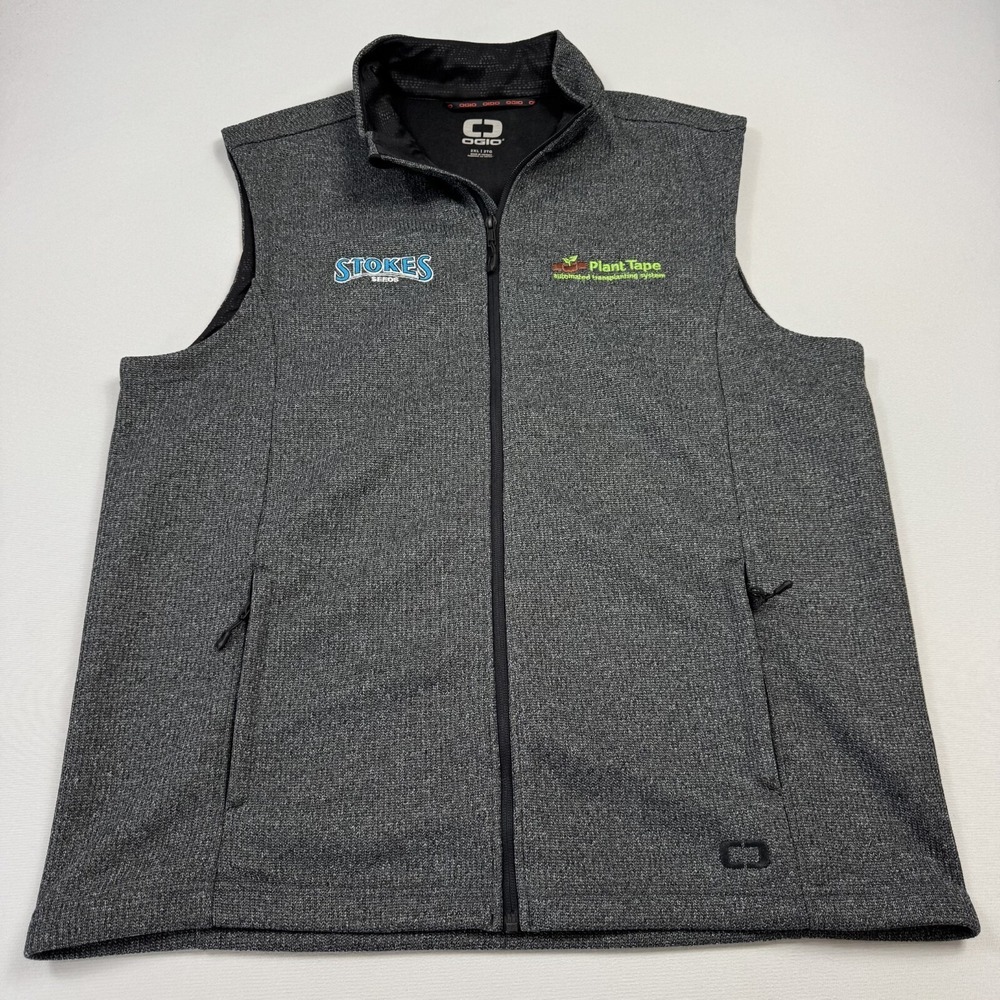 OGIO Men's Grit Fleece Golf‎ Vest [OG730] Full Zip Diesel Grey Heather 2XL